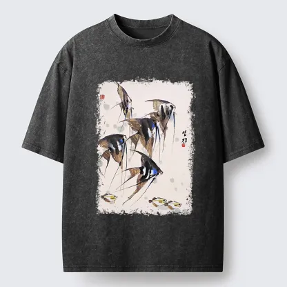 Tokyo-Tiger Tropical Fish Washed T-Shirt