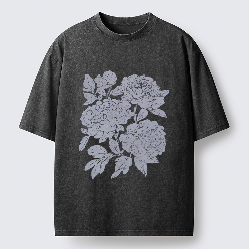 Tokyo-Tiger Peony Washed T-Shirt