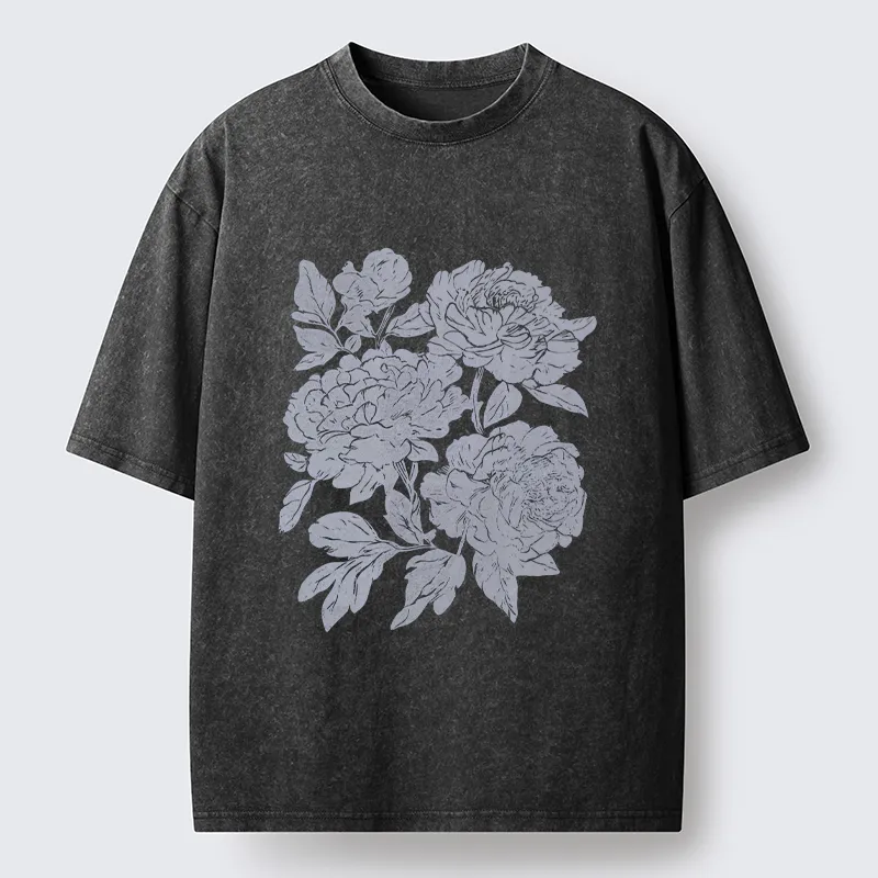 Tokyo-Tiger Peony Washed T-Shirt