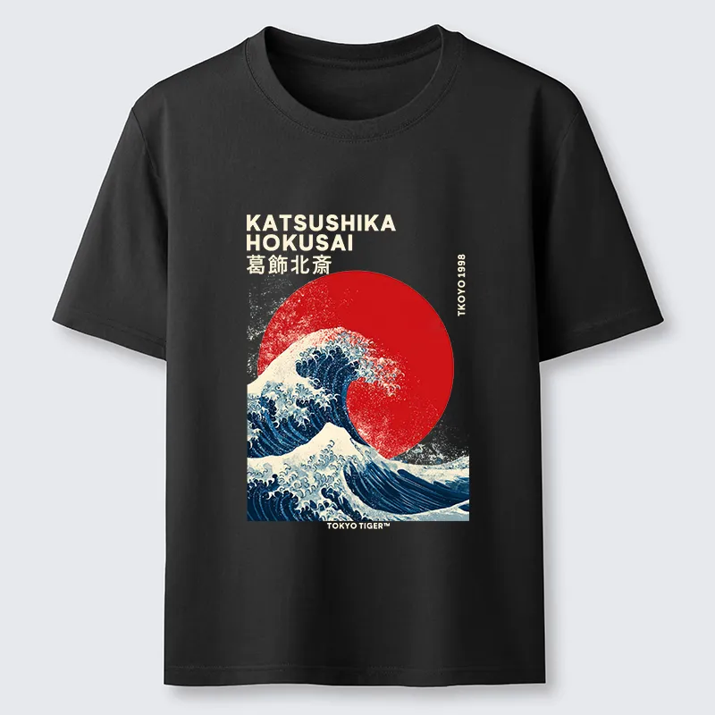Tokyo-Tiger The Great Wave And Sun Classic T-Shirt