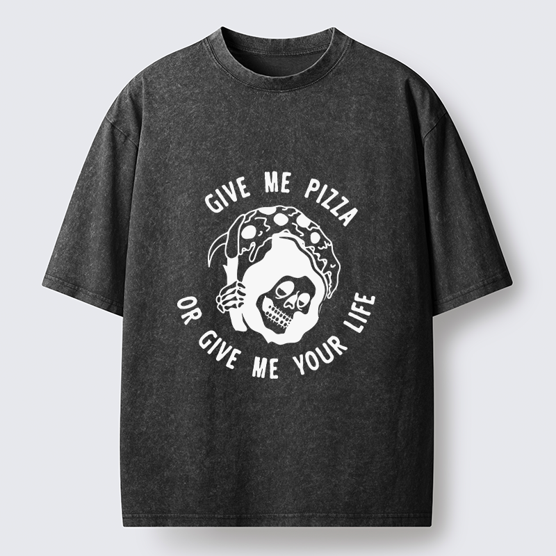 Tokyo-Tiger Death Pizza Washed T-Shirt