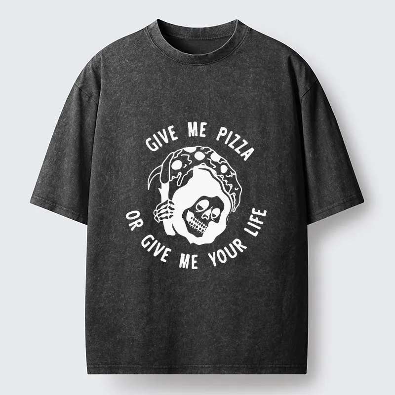 Tokyo-Tiger Death Pizza Washed T-Shirt