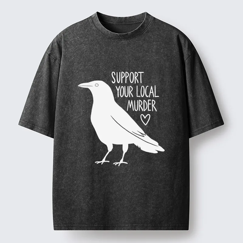 Tokyo-Tiger Support Your Local Murder Washed T-Shirt