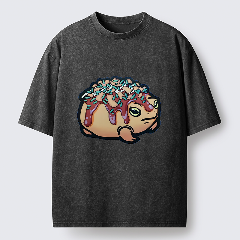 Tokyo-Tiger Takoyaki Frog Washed T-Shirt