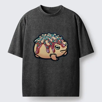 Tokyo-Tiger Takoyaki Frog Washed T-Shirt