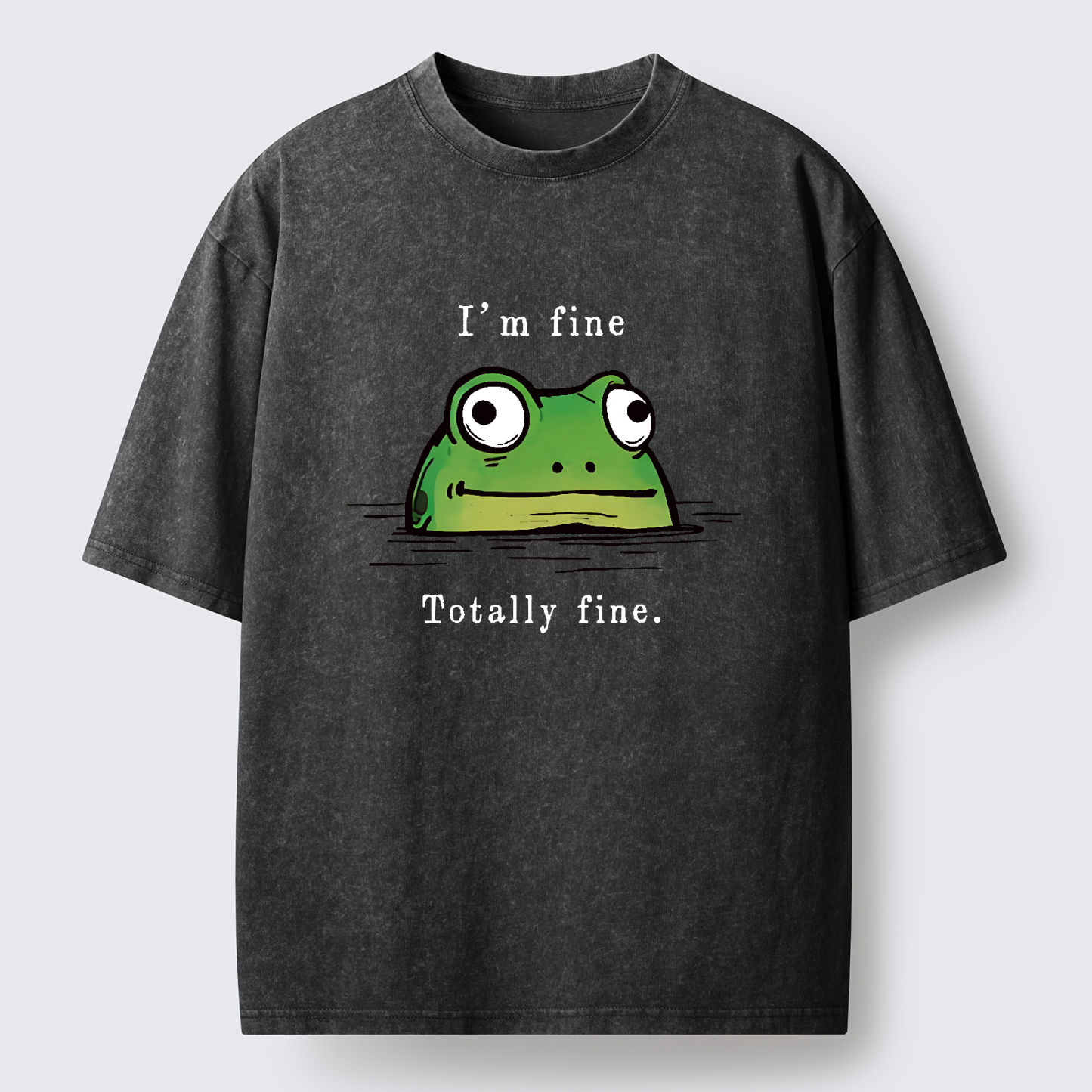 Tokyo-Tiger Totally Fine frog Washed T-Shirt