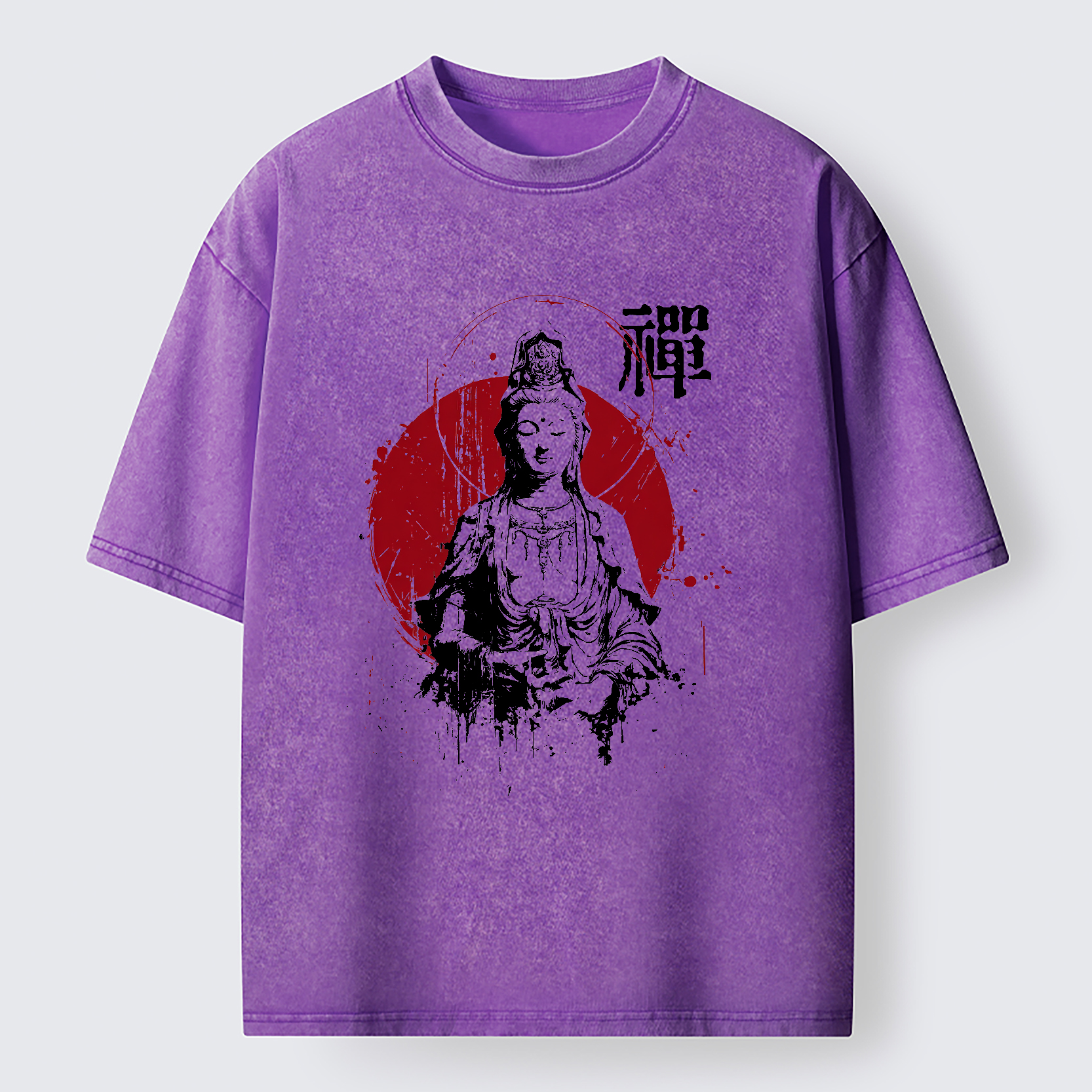 Tokyo-Tiger Zen Guanyin Washed T-Shirt