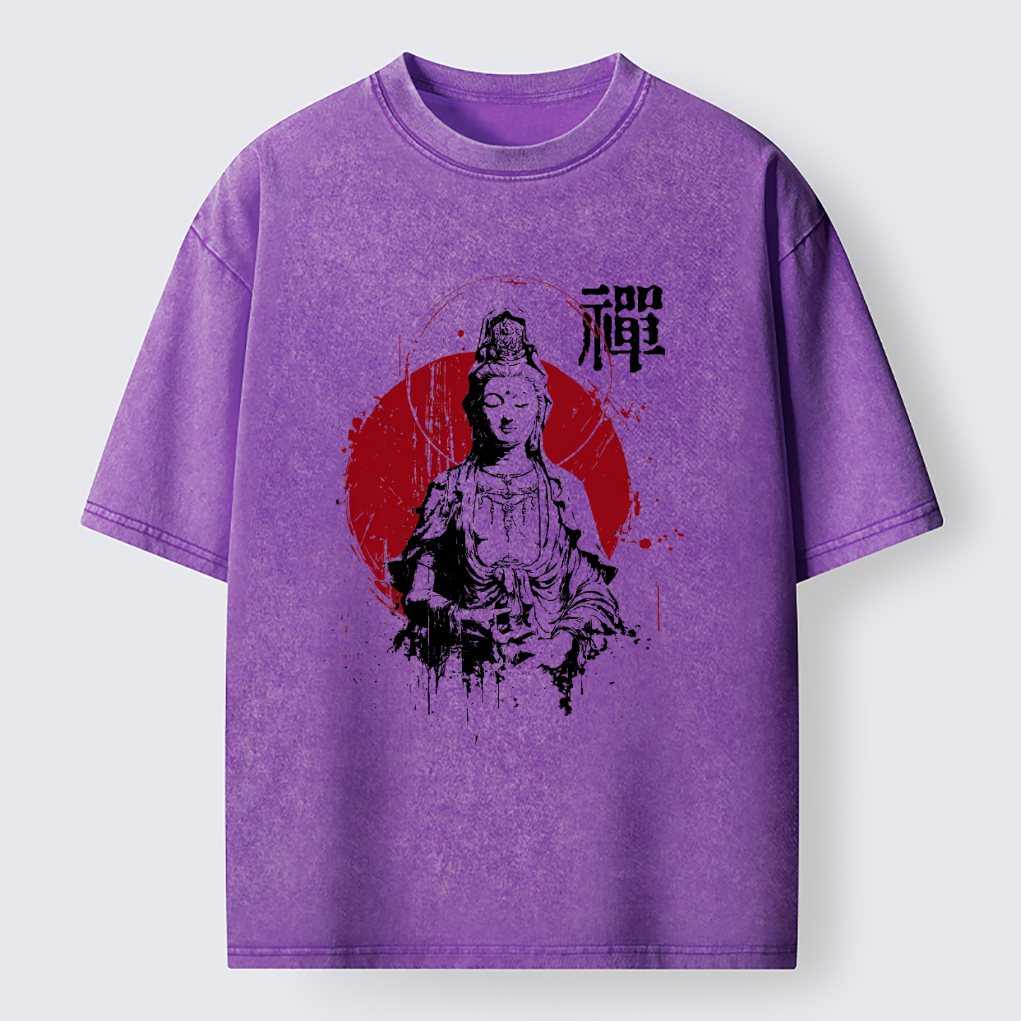 Tokyo-Tiger Zen Guanyin Washed T-Shirt