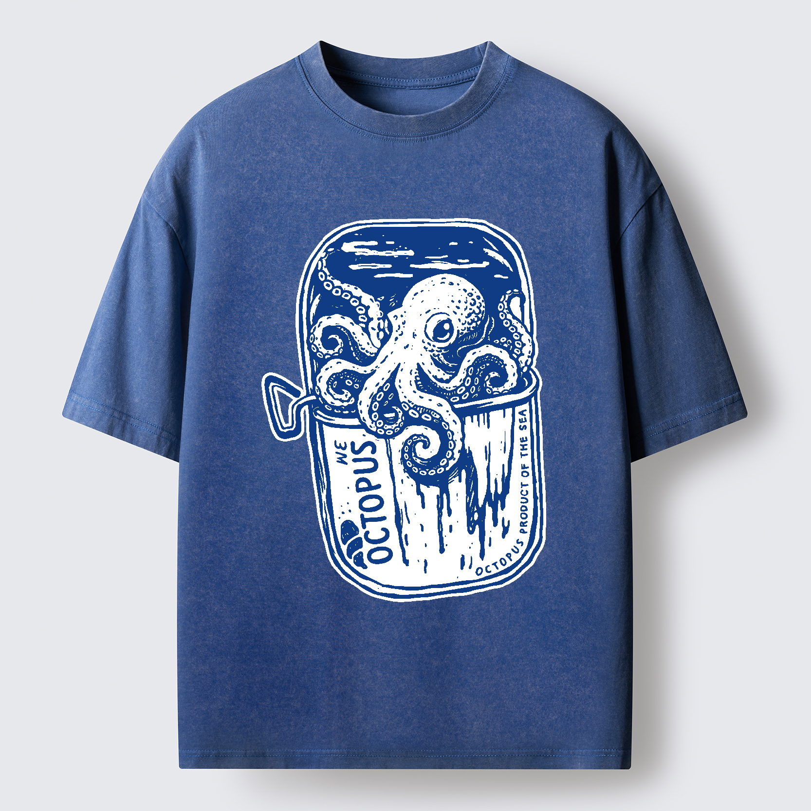 Tokyo-Tiger Canned Octopus Washed T-Shirt