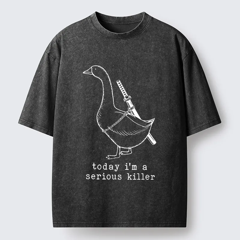 Tokyo-Tiger Serious Japanese Goose Washed T-Shirt