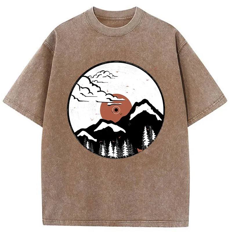 Tokyo-Tiger Japanese Retro Records Washed T-Shirt