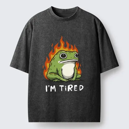 Tokyo-Tiger Tired Frog Japan Washed T-Shirt