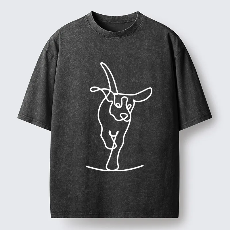 Tokyo-Tiger Minimalist Dog Washed T-Shirt