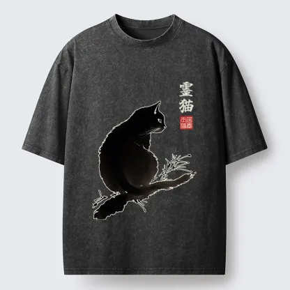 Tokyo-Tiger Mystic Cat Washed T-Shirt
