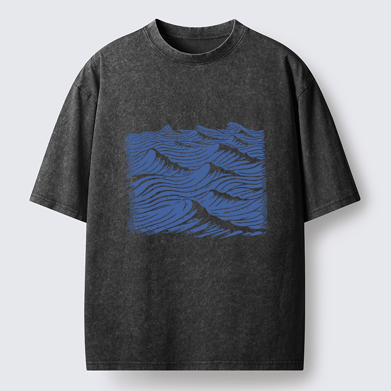 Tokyo-Tiger Vintage Ocean Sea Washed T-Shirt
