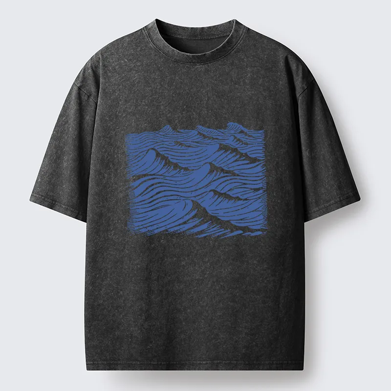 Tokyo-Tiger Vintage Ocean Sea Washed T-Shirt