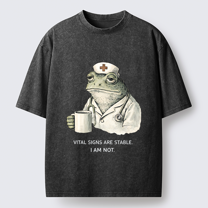 Tokyo-Tiger Melancholy Frog Washed T-Shirt