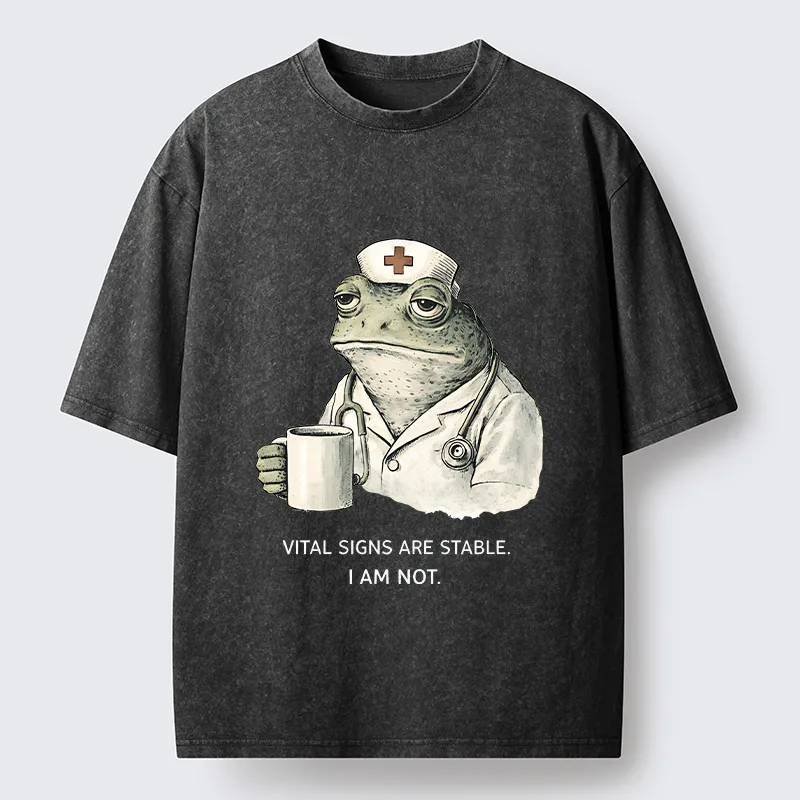 Tokyo-Tiger Melancholy Frog Washed T-Shirt
