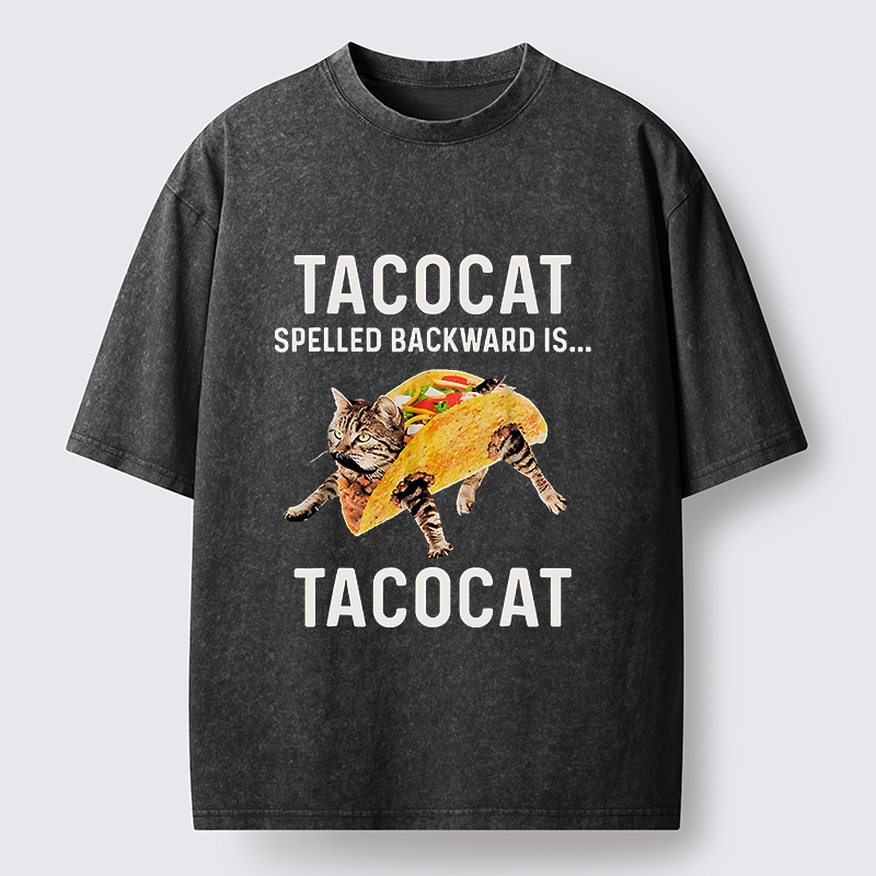 Tokyo-Tiger Tacocat Funny Washed T-Shirt