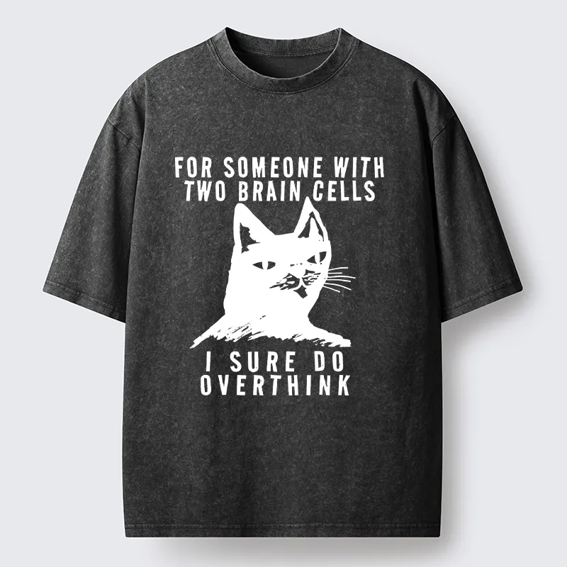 Tokyo-Tiger Overthinking Cat Washed T-Shirt