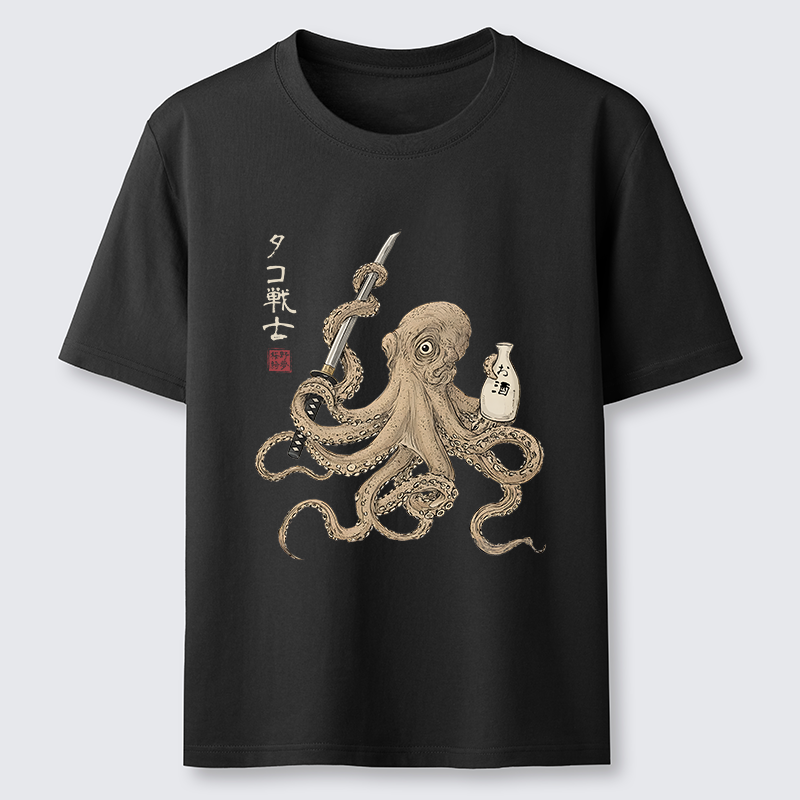 Tokyo-Tiger Octopus Samurai And Sake Classic T-Shirt