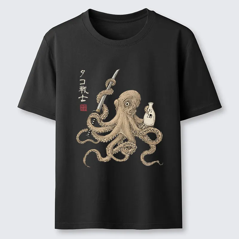 Tokyo-Tiger Octopus Samurai And Sake Classic T-Shirt
