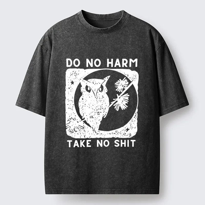 Tokyo-Tiger Owl Meme Washed T-Shirt