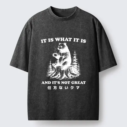 Tokyo-Tiger Melancholy Bear Washed T-Shirt