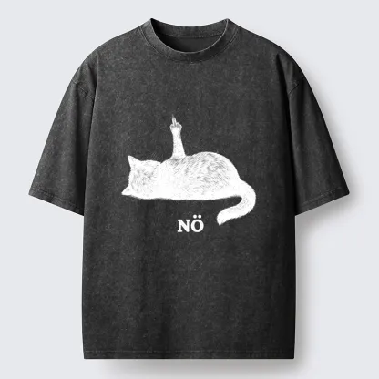 Tokyo-Tiger Cat Refused Washed T-Shirt