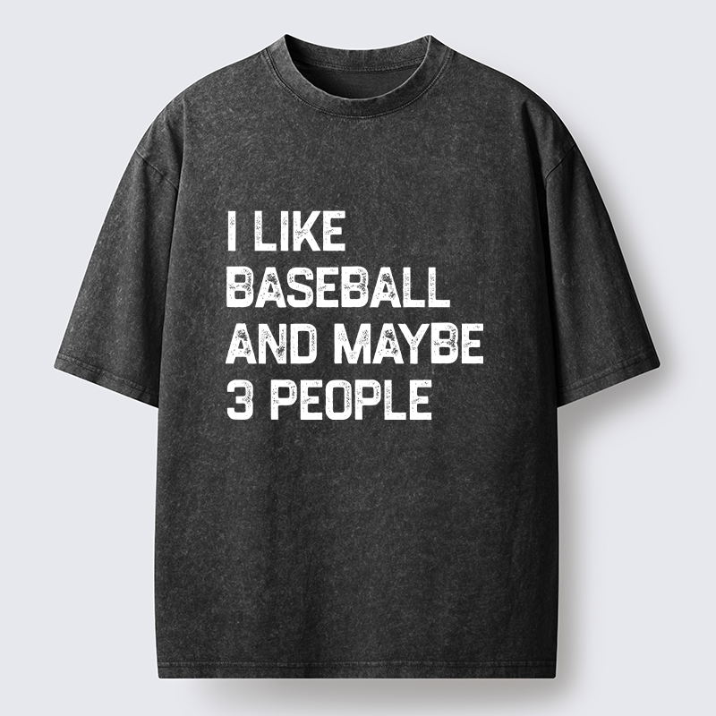 Tokyo-Tiger I Like Baseball Washed T-Shirt