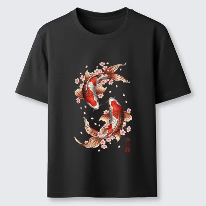 Tokyo-Tiger Sakura Koi Fish Japanese Zen Classic T-Shirt