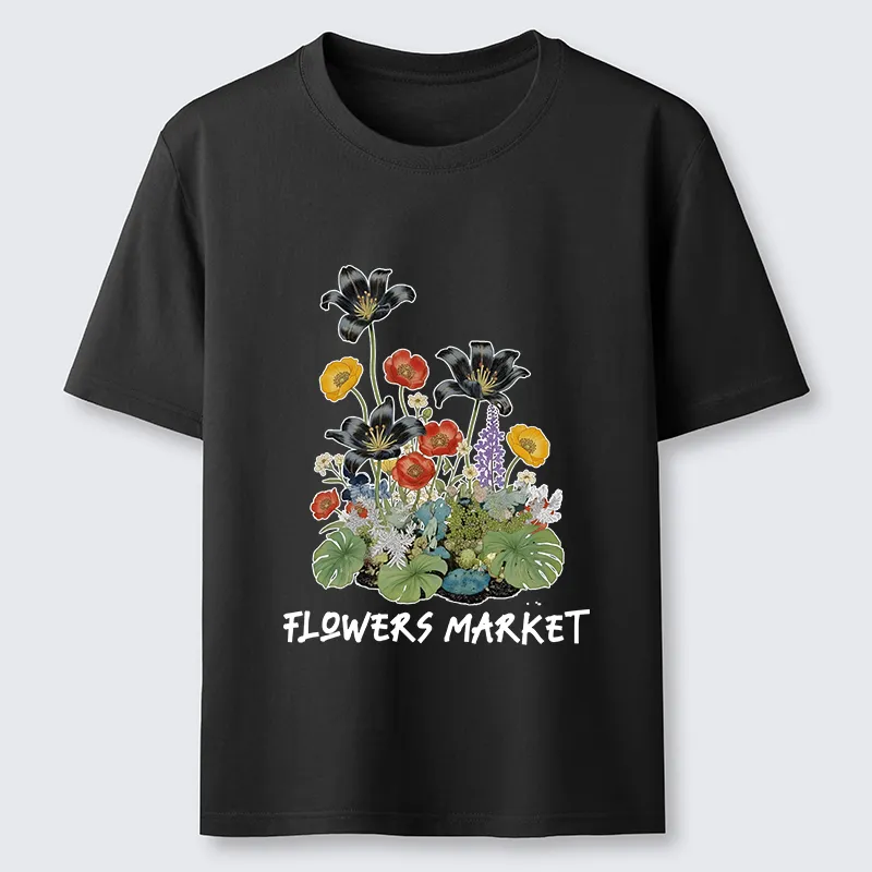 Tokyo-Tiger Beautiful Flowers Market Classic T-Shirt