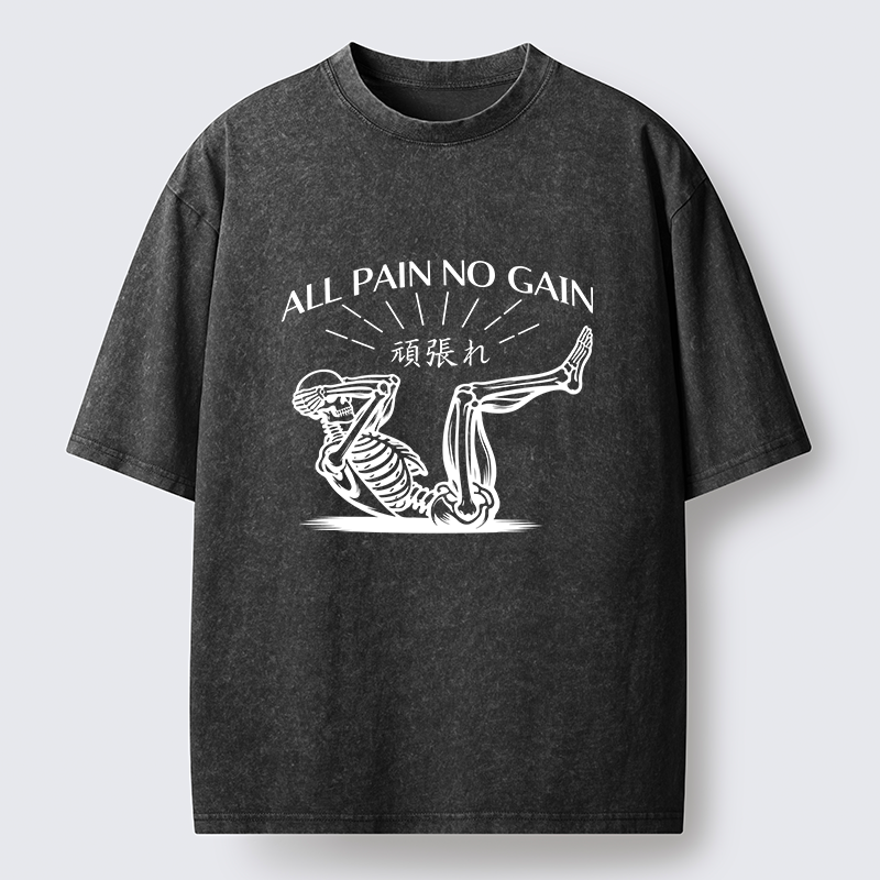 Tokyo-Tiger Fitness Pain Washed T-Shirt