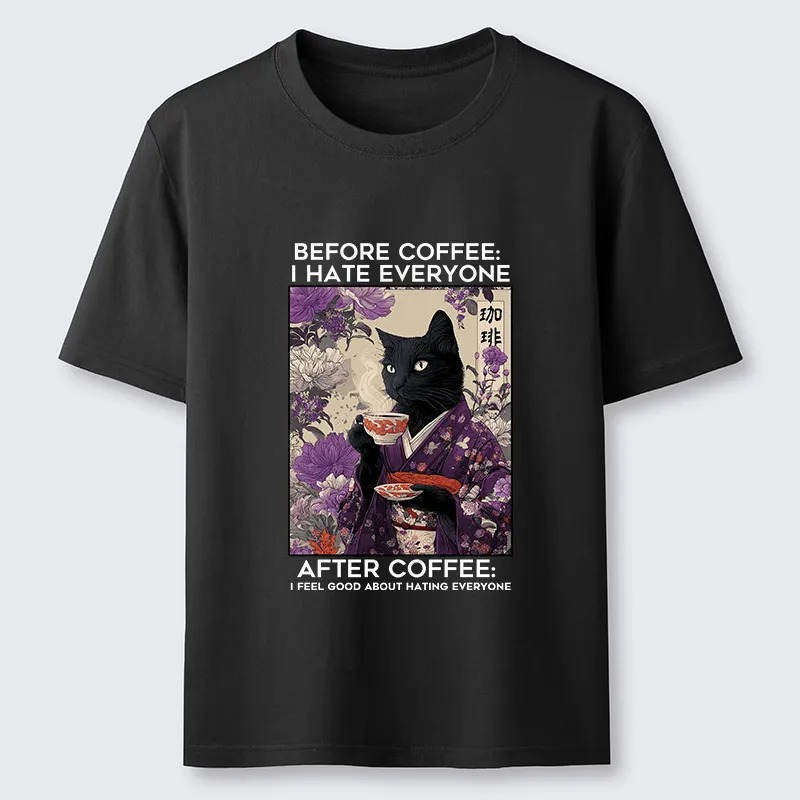 Tokyo-Tiger Coffee First, Humans Later Classic T-Shirt