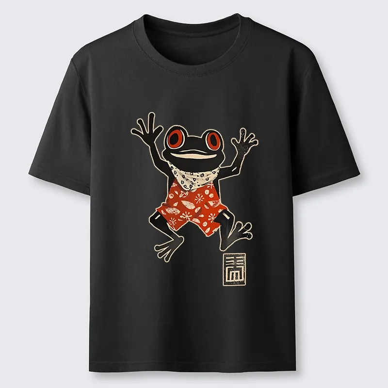 Tokyo-Tiger Japanese Happy Frog Ukiyoe Classic T-Shirt