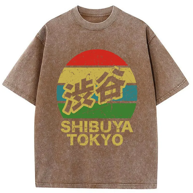 Tokyo-Tiger Shibuya Tokyo Washed T-Shirt