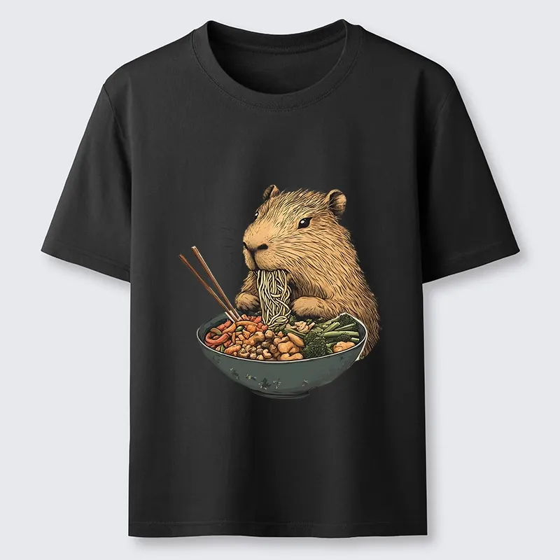 Tokyo-Tiger Capybara Eating Ramen Funny Classic T-Shirt