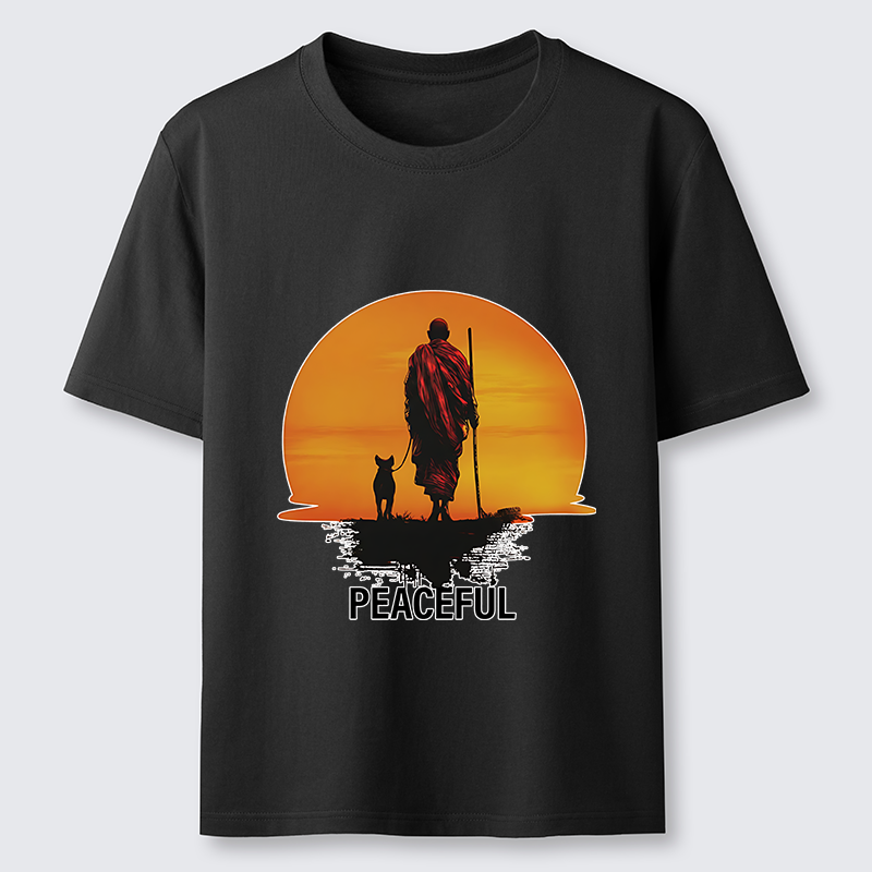 Tokyo-Tiger Monk Dog And Sun Classic T-Shirt