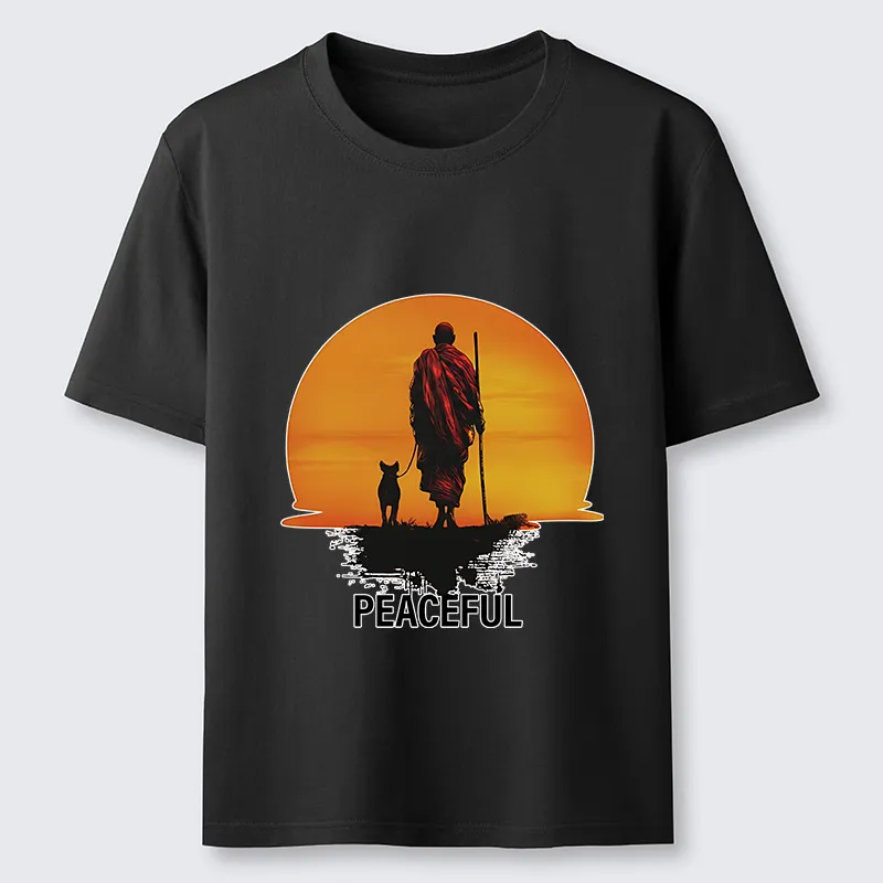 Tokyo-Tiger Monk Dog And Sun Classic T-Shirt