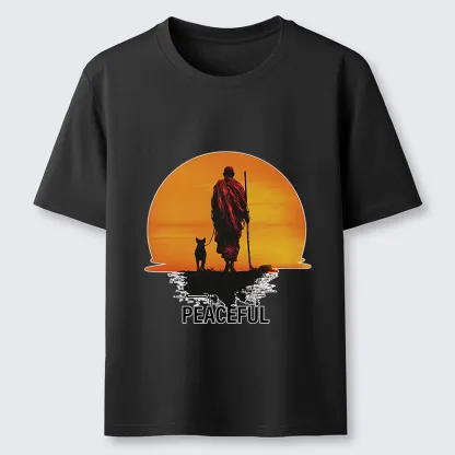 Tokyo-Tiger Monk Dog And Sun Classic T-Shirt
