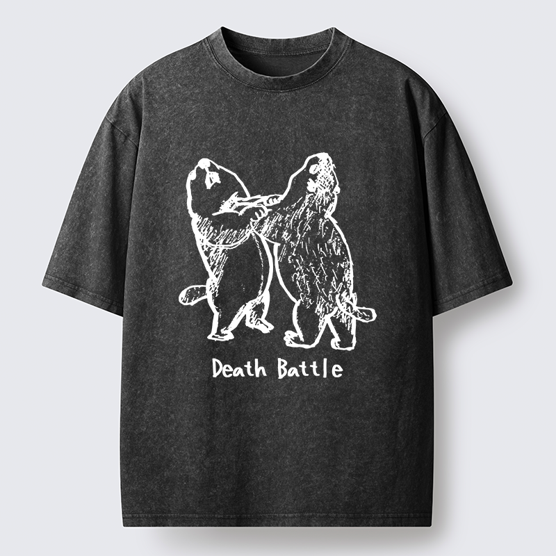 Tokyo-Tiger Groundhog Fighting Washed T-Shirt