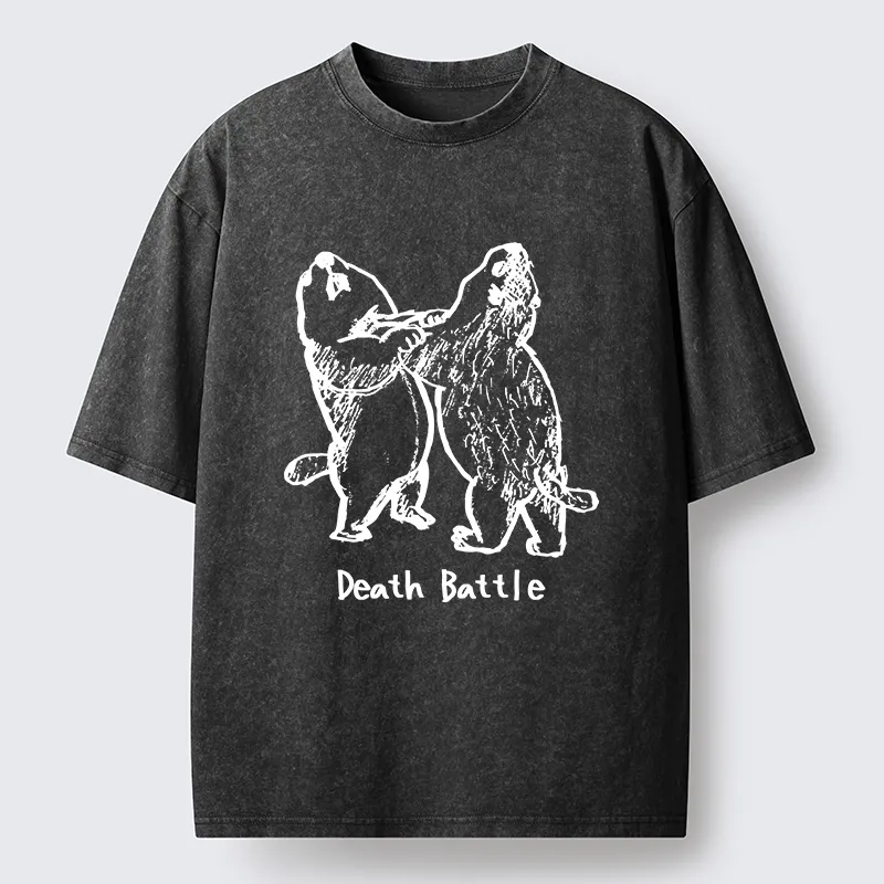 Tokyo-Tiger Groundhog Fighting Washed T-Shirt