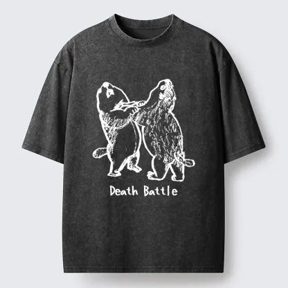 Tokyo-Tiger Groundhog Fighting Washed T-Shirt