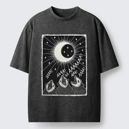 Tokyo-Tiger Howling Opossum Washed T-Shirt