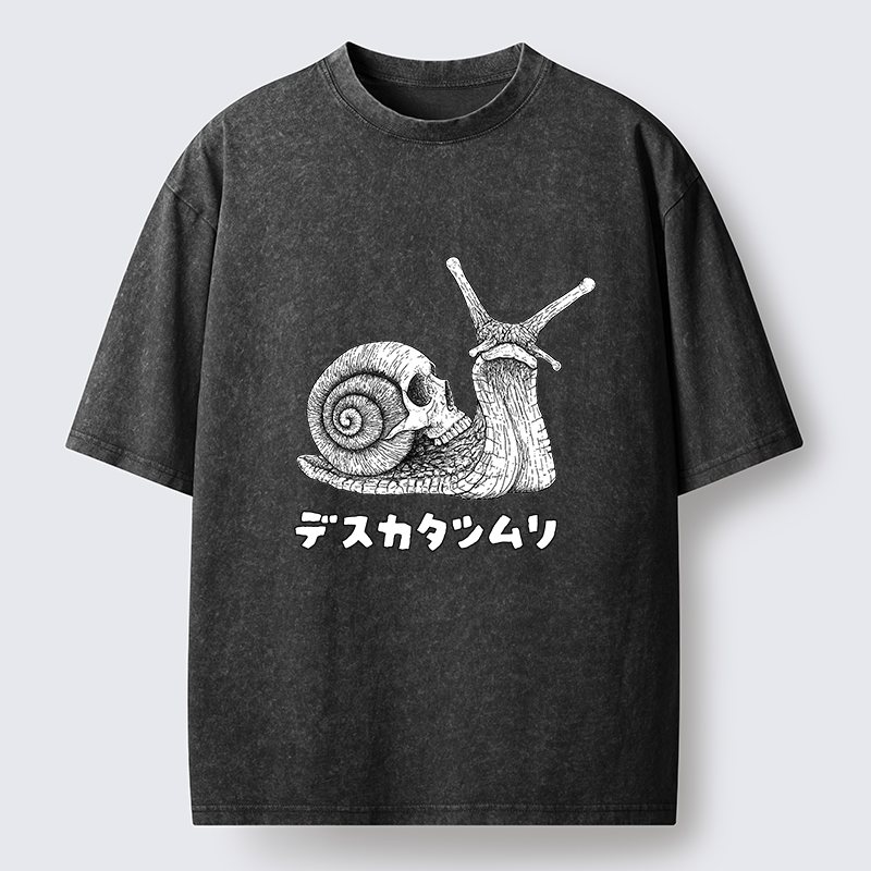 Tokyo-Tiger Terrifying Death Snail Washed T-Shirt