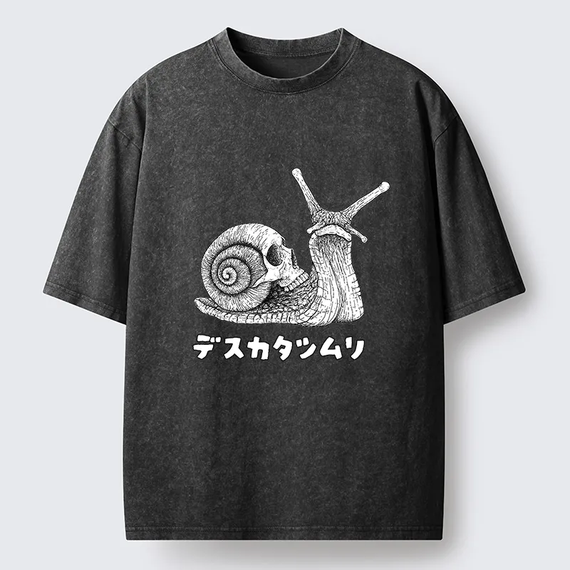 Tokyo-Tiger Terrifying Death Snail Washed T-Shirt