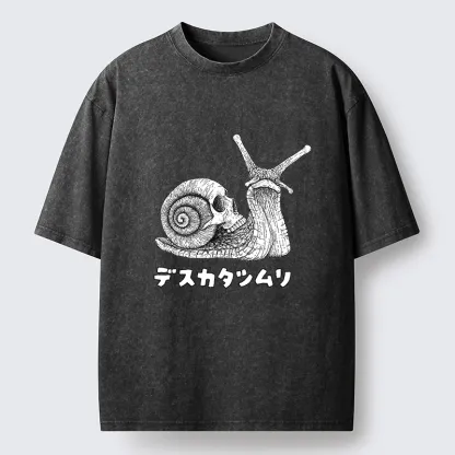 Tokyo-Tiger Terrifying Death Snail Washed T-Shirt