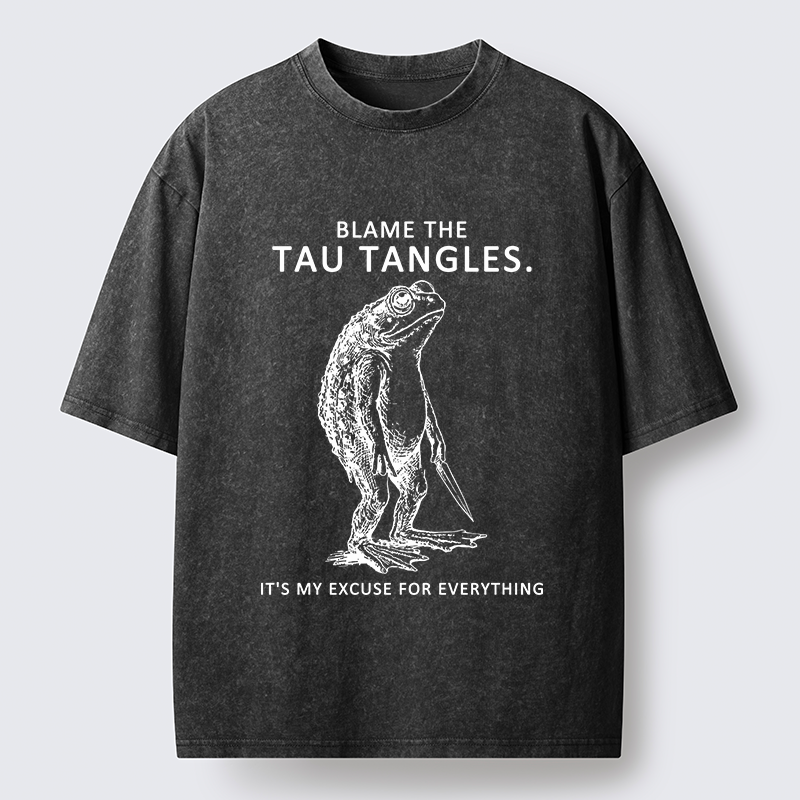Tokyo-Tiger It's All Tau Tangles' Fault Washed T-Shirt