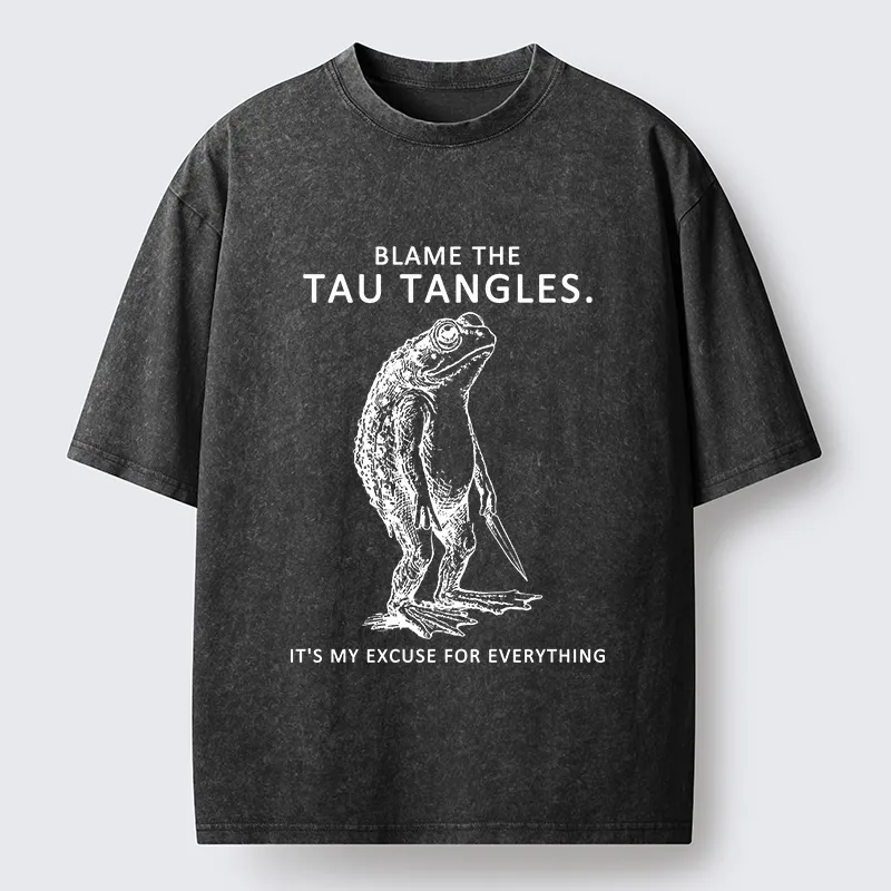 Tokyo-Tiger It's All Tau Tangles' Fault Washed T-Shirt