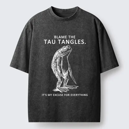 Tokyo-Tiger It's All Tau Tangles' Fault Washed T-Shirt
